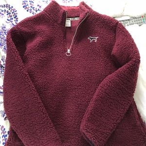 VICTORIA’S SECRET PINK SHERPA IN MAROON!